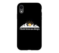 Christ Loves Me Always Jesus Christian Bible Verse God Quote Coque pour iPhone XR