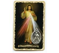 Christ Miséricordieux - Carte médaille avec prière - Livraison gratuite