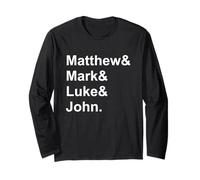 Christ New Testament Bible - Matthieu, Marc, Luc et Jean Manche Longue