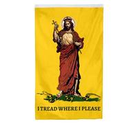 Christ Notre Roi, Je Marche Où Bon Me Semble Drapeau De Jardin Durable Drapeaux De Jardin Colorée Drapeaux Décoratif Décoration Pour Patio Porche Pelouse 90X152Cm