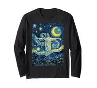 Christ Rédempteur Brésil Nuit étoilée Art Cadeau Manche Longue