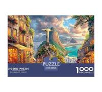 Christ Rédempteur - Brésil Puzzle 1000 Piece pour Adultes Enfant, Puzzle 1000pcs Jeu Éducatif Défi Jouet Jeu D'adresse pour Toute La Famille 38x26cm/1000pcs