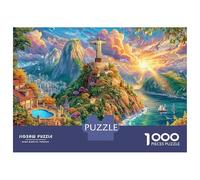 Christ Rédempteur (Brésil) Puzzle 1000 Piece pour Adultes Et Adolescents Âgés De 14 Ans Et Plus, Jeu De Défi Intellectuel Puzzles 52x38cm/1000pcs
