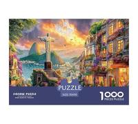 Christ Rédempteur_ Brésil Puzzle 1000 Pièces Difficile-Jeu De Réflexion pour Adultes Et Enfants (12+),Jeu De Défi Intellectuel 70x50cm/1000pcs