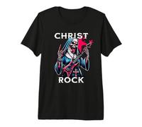Christ Rock Skeleton Guitar Christian Metal Festival T-Shirt Haut de Gamme