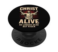 Christ Vivant ressuscité Sauveur chrétien Résurrection Foi Art PopSockets PopGrip Adhésif