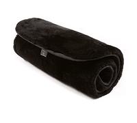 CHRIST Werner Tapis pour Chien en Peau d’Agneau véritable, Le Couchage idéal pour Votre Chien, en Petite et Grande Taille, et de Couleur Noir
