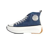 Kaporal Basket montante à lacets Christa Bleu velours 37