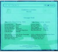 CHRISTA LUDWIG SINGS VERDI: DON CARLO (25/5/1967, VIENA, DOMINGO, GWYNETH JONES, GHIAUROV, HANS HOTTER, LOTTE RYSANEK) & AIDA (28/32/1970, NEW YORK, LUCINE AMARA, RICHARD TUCKER, FALGELLO) - LIVER RECORDINGS - 2CD SET / MELODRAM