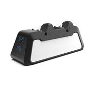 Christelle Chargeur De Manette Ps5 Noir Et Blanc, Chargeur Ps5 Rapide 2h Avec 2 Types De Câble Pour Manette Ps5, Station De Charge Compatible Avec Playstation Dualsense