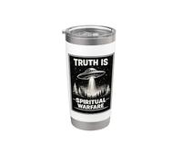 Christian Alien Meme Paranormal Prophétie Guerre spirituelle Gobelet isotherme en acier inoxydable double paroi