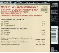 Christian Altenburger - Mozart: Violin Concerto No.3 / Sinfonia Concertante in E-flat