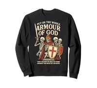 Christian Armor of God Skeleton Bible Verse Éphésiens 6:11 Sweatshirt