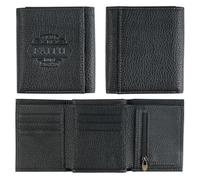 Christian Art Gifts Genuine Full Grain Leather RFID Blocking Scripture Wallet for Men: Walk by Faith - 2 Corinthians 5:7 Inspirational Bible Verse Accessory for Credit Cards, Bills, ID, Photos, Black