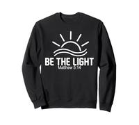 Christian Be The Light Women Bible Verse Jesus Faith Sweatshirt