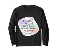 Christian Bible Commit to The Lord Whatever You Do Femme Manche Longue