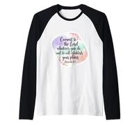 Christian Bible Commit to The Lord Whatever You Do Femme Manche Raglan