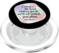 Christian Bible Commit to The Lord Whatever You Do Femme PopSockets PopGrip pour MagSafe