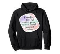Christian Bible Commit to The Lord Whatever You Do Femme Sweat à Capuche