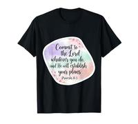 Christian Bible Commit to The Lord Whatever You Do Femme T-Shirt