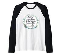 Christian Bible Pro-Life Citation Jeremiah 1:5 Floral Believer Manche Raglan