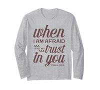 Christian Bible Psaume 56:3 « When I Am Afraid I Trust in You » Manche Longue
