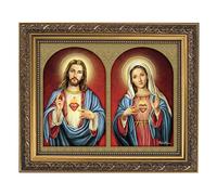 Christian Brands 11 pouces de large x 13 pouces de haut Cadeaux de foi catholique Sacred Hearts Impression encadr e par l'artiste Michael Adams
