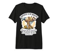 Christian Carpenter Carpentry is My Ministry Bible Verse Dieu T-Shirt Haut de Gamme