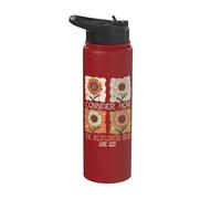 Christian Consider Wildflowers Grow Bible Verse Floral Retro Stainless Steel Insulated Water Bottle