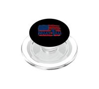 Christian Cross, Muay Thai, Drapeau Américain, Dieu, Boxe PopSockets PopGrip pour MagSafe