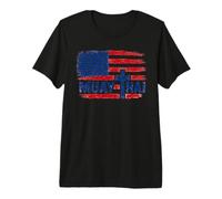 Christian Cross, Muay Thai, Drapeau Américain, Dieu, Boxe T-Shirt Haut de Gamme