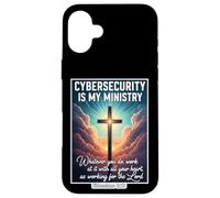 Christian Cybersecurity is My Ministtry Specialist Analyst Coque pour iPhone 16 Plus