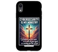 Christian Cybersecurity is My Ministtry Specialist Analyst Coque pour iPhone XR