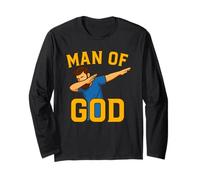 Christian Dad Dab Man of God Father’s Day Funny Men Manche Longue