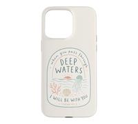 Christian Deep Waters Isaïe 43:2 Beach Faith Coque pour iPhone 15 Pro Max