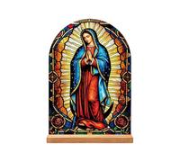 Christian Desk Decor, Virgin Mary Jesus Stand, Catholic Home Ornament
