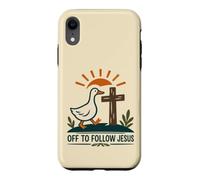 Christian Duck Part Suivre Jesus Faith Cross Coque pour iPhone XR