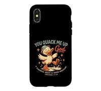 Christian Duck, tu me charlatans, Dieu, Proverbes 17:22 Coque pour iPhone X/XS
