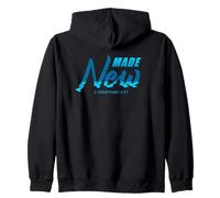 Christian Faith Baptême 2 Cor 5:17 Made New in Christ Jesus Sweat à Capuche