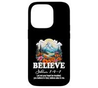 Christian Faith Believe in Christ Jolie scène de Montagne Coque pour iPhone 14 Pro