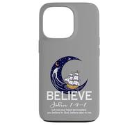 Christian Faith Believe in Christ Verse de la Bible Bateau à Voile Coque pour iPhone 13 Pro