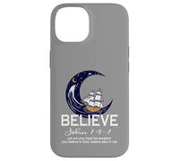 Christian Faith Believe in Christ Verse de la Bible Bateau à Voile Coque pour iPhone 14