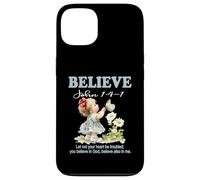 Christian Faith Believe in Christ Verse de la Bible Petite Fille Coque pour iPhone 13