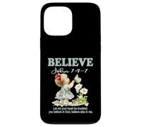 Christian Faith Believe in Christ Verse de la Bible Petite Fille Coque pour iPhone 13 Pro Max