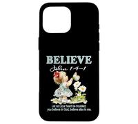 Christian Faith Believe in Christ Verse de la Bible Petite Fille Coque pour iPhone 16 Pro Max