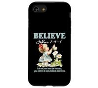Christian Faith Believe in Christ Verse de la Bible Petite Fille Coque pour iPhone SE (2020) / 7/8