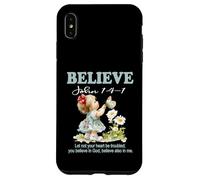 Christian Faith Believe in Christ Verse de la Bible Petite Fille Coque pour iPhone XS Max