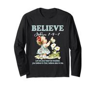 Christian Faith Believe in Christ Verse de la Bible Petite Fille Manche Longue
