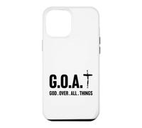 Christian Faith Goat God Over All Things Bible Verse Coque pour iPhone 12 Pro Max