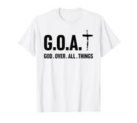 Christian Faith Goat God Over All Things Bible Verse T-Shirt
